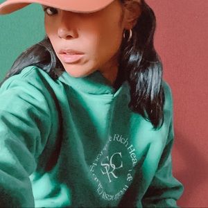 NWT Sporty & Rich SRHWC Hoodie - Teal/White sz XS